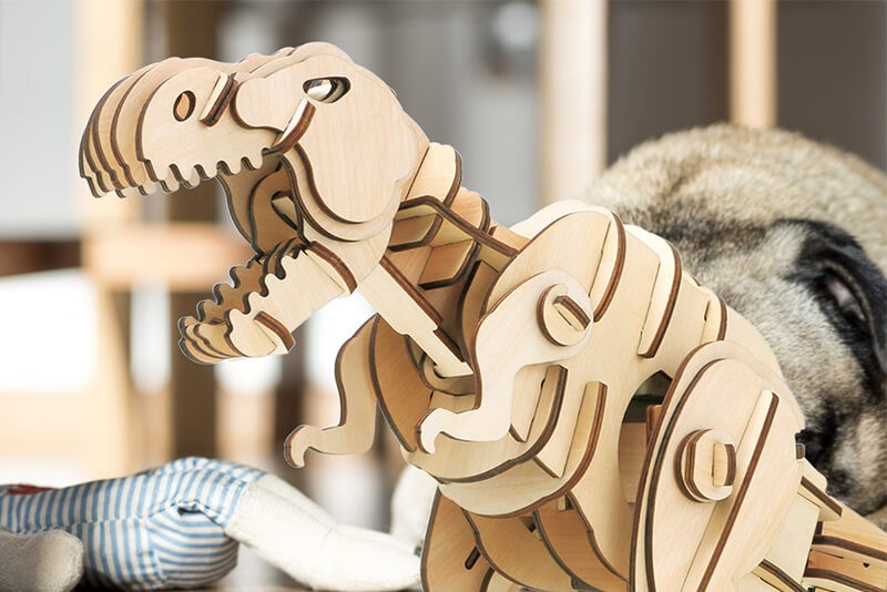 Creacorner  Maquette en bois 3d mécanique t-rex