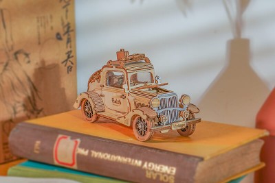 Puzzle 3D Maquette en Bois (Vintage Auto) 164 pièces